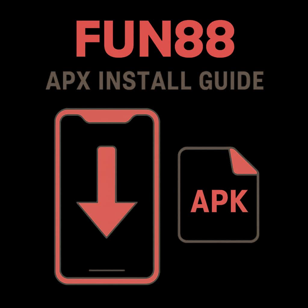 Illustration detailing the Fun88 APK installation process.