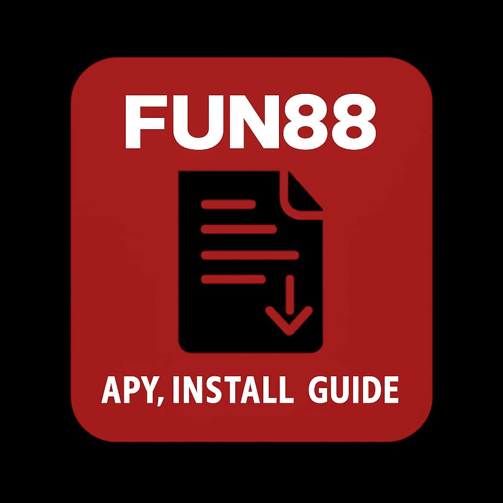 A badge depicting Fun88 APK Install Guide.